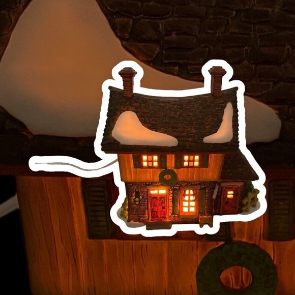 Dept 56 Heritage Village Collection "Ichabod Crane's Cottage" Retired Porcelain - Picture 4 of 16